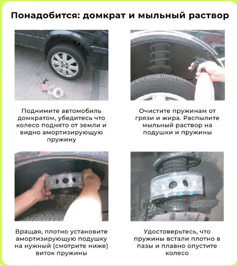 Как правильно установить автобаферы на пружины в автомобиле